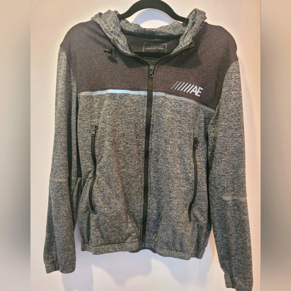 American Eagle Outfitters Charcoal and Black Hoodie